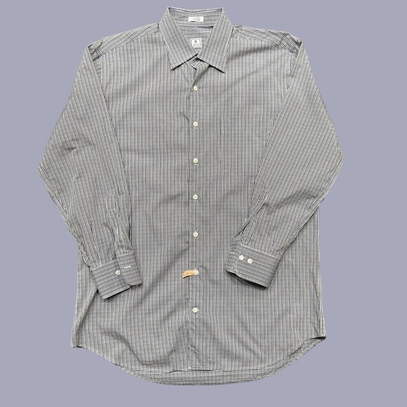 Peter Millar Multicolor Checkered Button Down Dress Shirt Cotton Mens Size Large - Picture 1 of 9